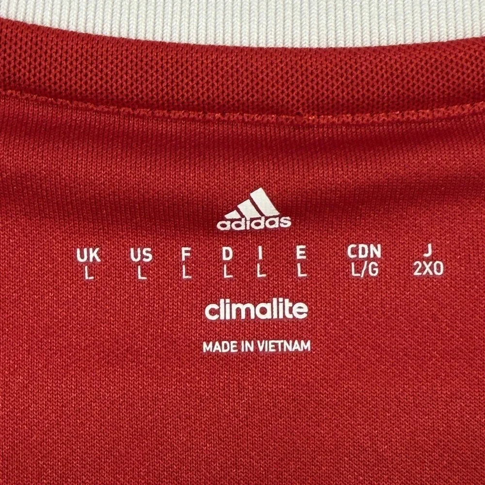 FCX Soccer Club Jersey Shirt‎ Mens Large Red Short Sleeve Adidas Climalite 7